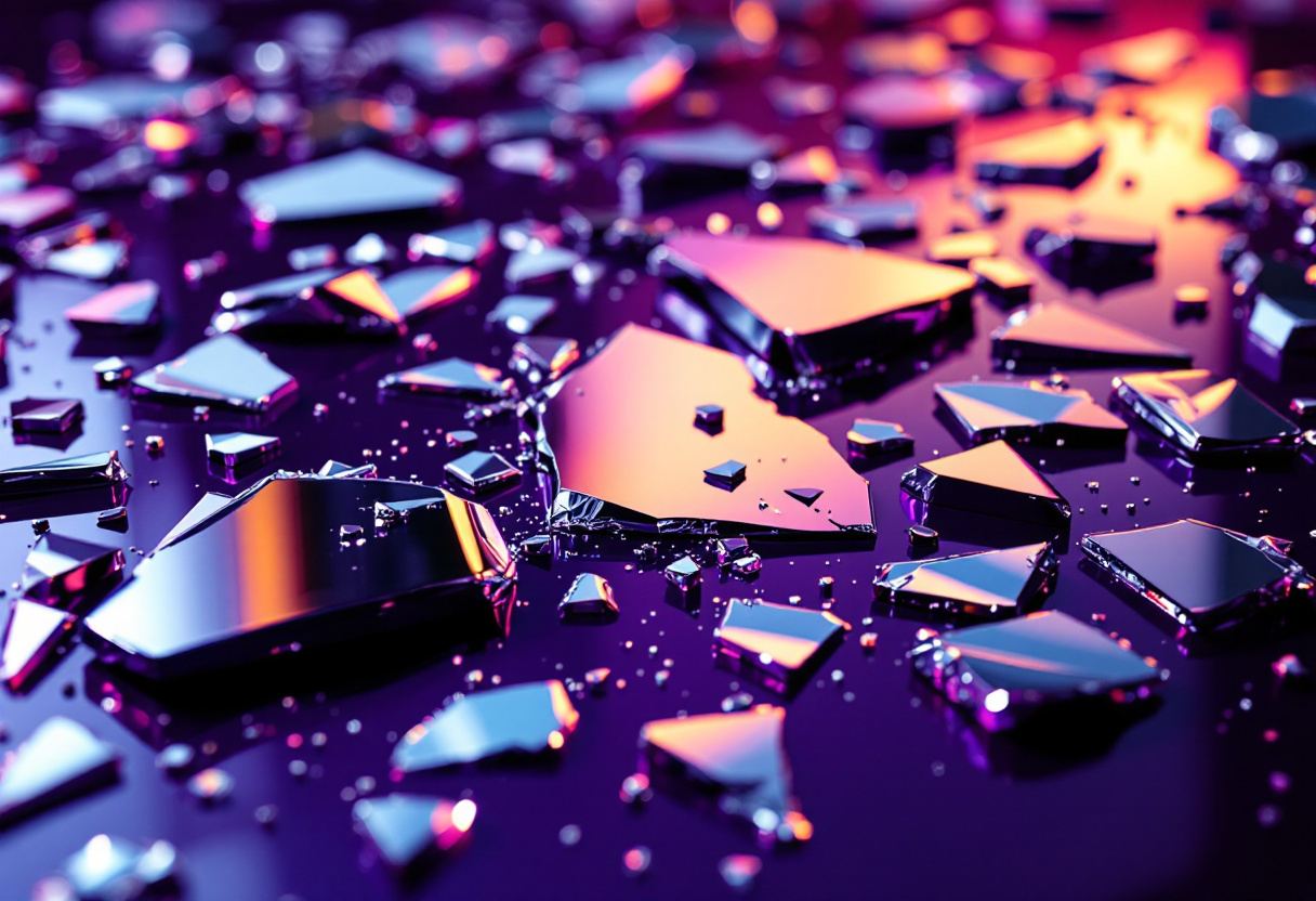 Fragments, each reflecting a different angle. Two images of the same thing can tell different stories.