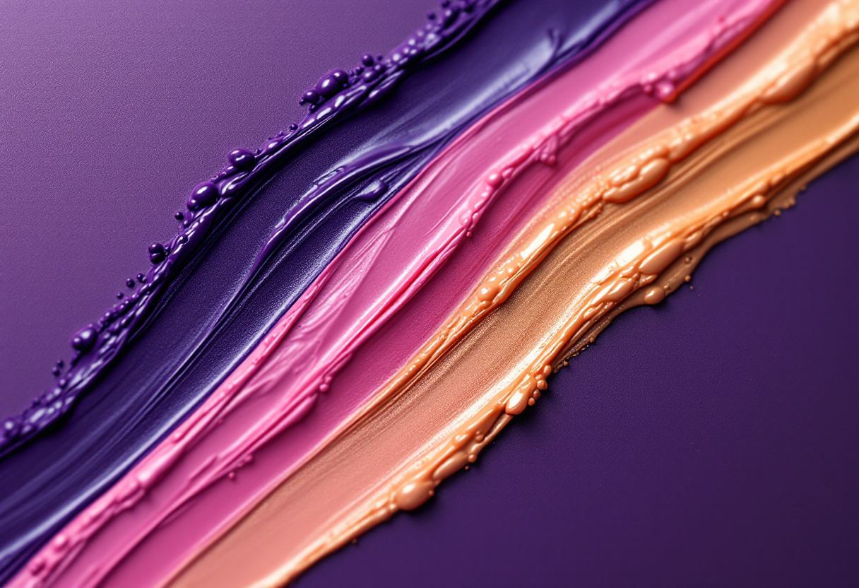 Four sweeps of pigment, each a different weight. A scheme should reward a specific move, not the whole surface.